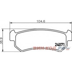 Колодки тормозные задние LACETTI (SAMSUNG) новая