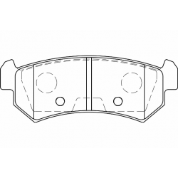 Колодки тормозные задние LACETTI (SAMSUNG)